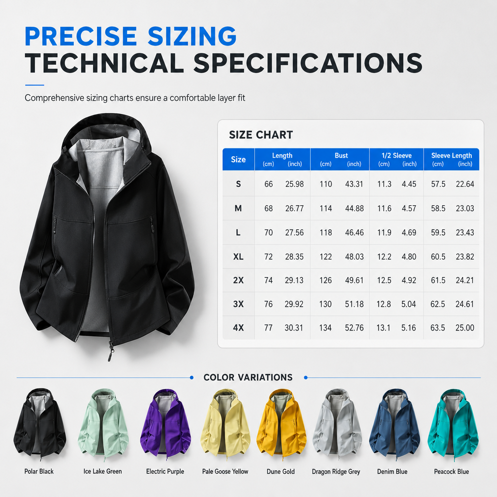🌧️ Weather-Ready Protection, Easy Movement | Unisex Hooded Softshell Jacket ⚡ Free Shipping