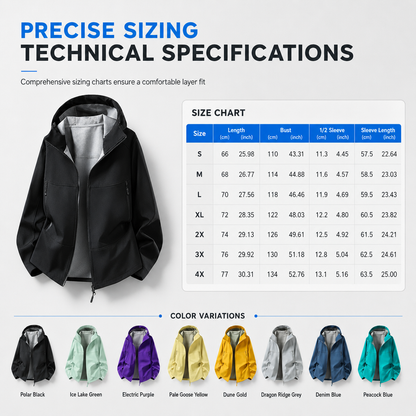 🌧️ Weather-Ready Protection, Easy Movement | Unisex Hooded Softshell Jacket ⚡ Free Shipping