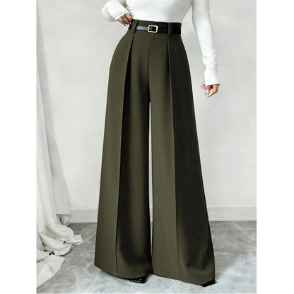 Women's Elegant Drape Wide-Leg Pants