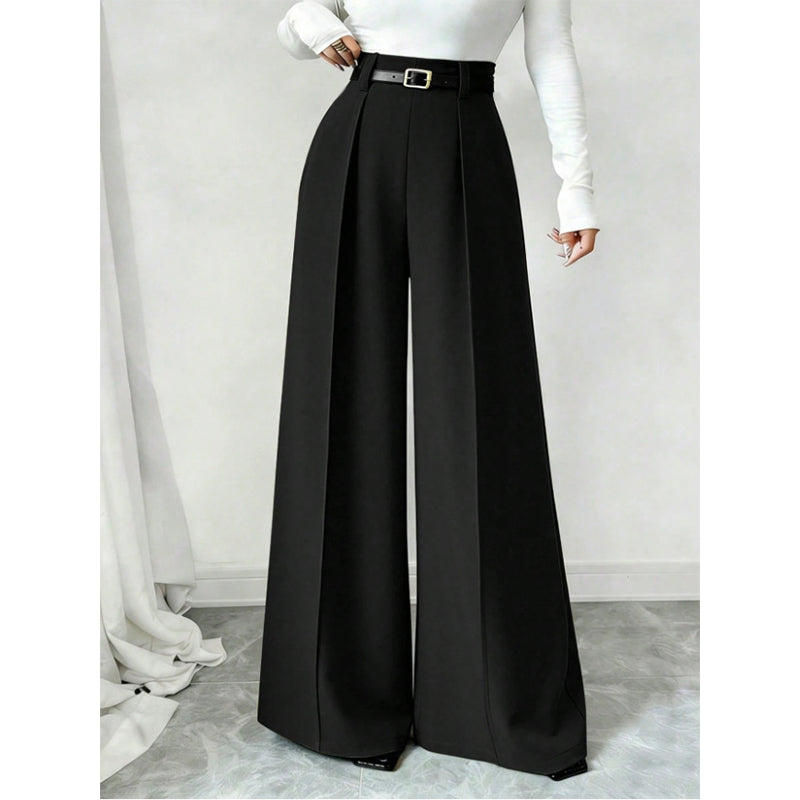 Women's Elegant Drape Wide-Leg Pants