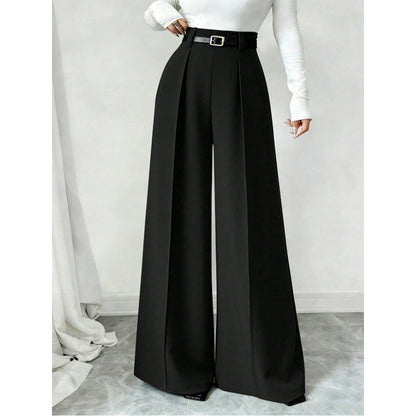 Women's Elegant Drape Wide-Leg Pants