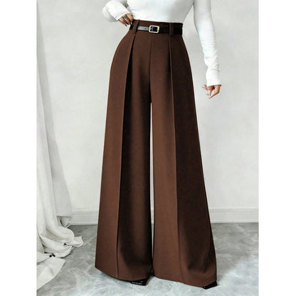 Women's Elegant Drape Wide-Leg Pants