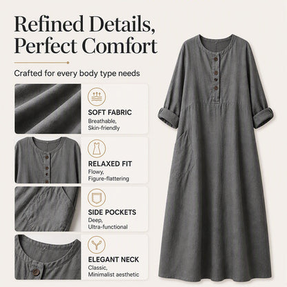 Women's Casual Maxi Dress with Pockets