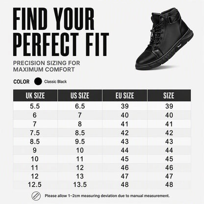 Men's Waterproof Genuine Leather Combat Boots