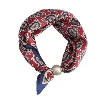 ✨ No-Tie Magnetic Pearl Clasp Scarf – Elegant Style & Effortless Comfort 🤍