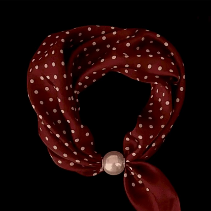 ✨ No-Tie Magnetic Pearl Clasp Scarf – Elegant Style & Effortless Comfort 🤍