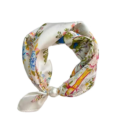 ✨ No-Tie Magnetic Pearl Clasp Scarf – Elegant Style & Effortless Comfort 🤍