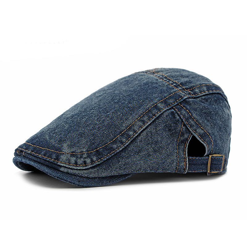 🧢✨Unisex Vintage Distressed Beret Flat Cap