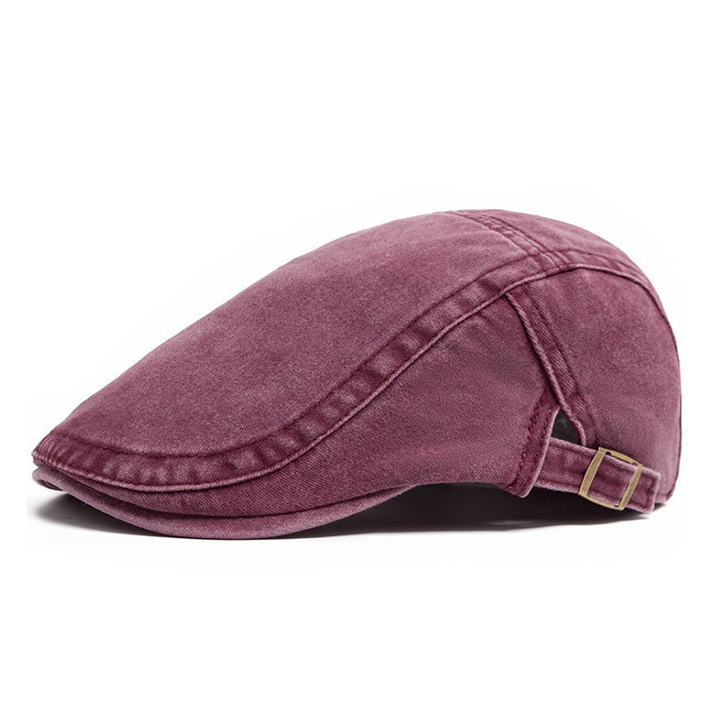 🧢✨Unisex Vintage Distressed Beret Flat Cap
