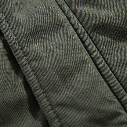 Men’s Plush Lined Winter Jacket with Multi Pockets