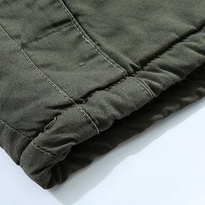 Men’s Plush Lined Winter Jacket with Multi Pockets
