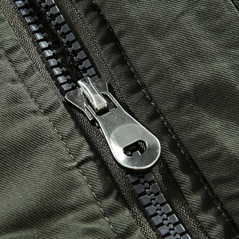 Men’s Plush Lined Winter Jacket with Multi Pockets