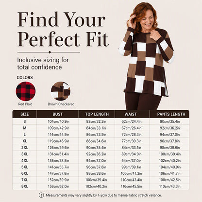 Women's Printed Long Sleeve Top & Leggings Set
