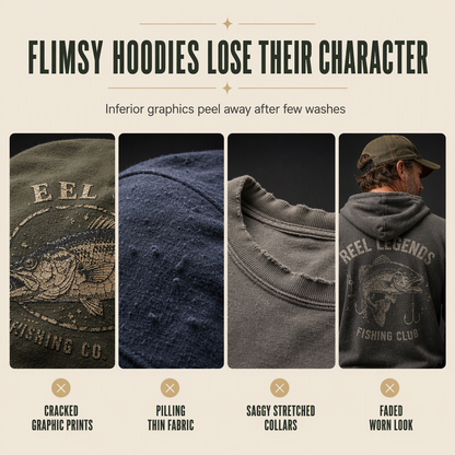 Elastic Ribbing & Comfortable Fit, Classic Casual — Men’s Vintage Hoodie 👕✨