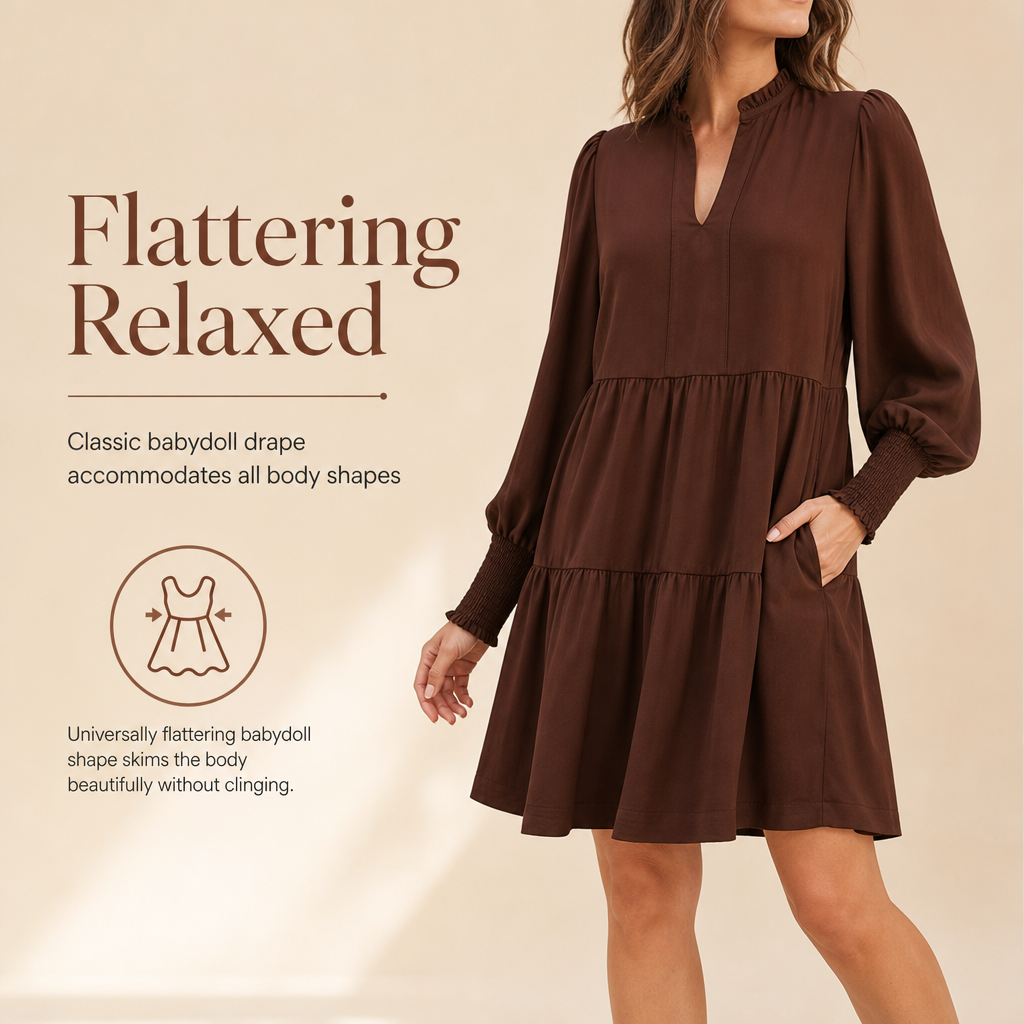 💖Black Friday Mega Deal – 50% off!💖✨Women's V-Neck Tiered Ruffle Mini Dress – Flirty, Flattering, Effortless Summer Style