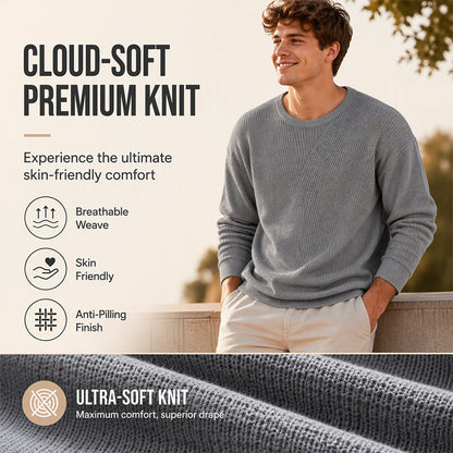 Men's Casual Scoop Neck Knit Top