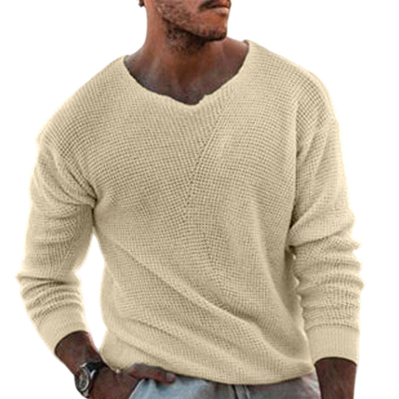 Men's Casual Scoop Neck Knit Top