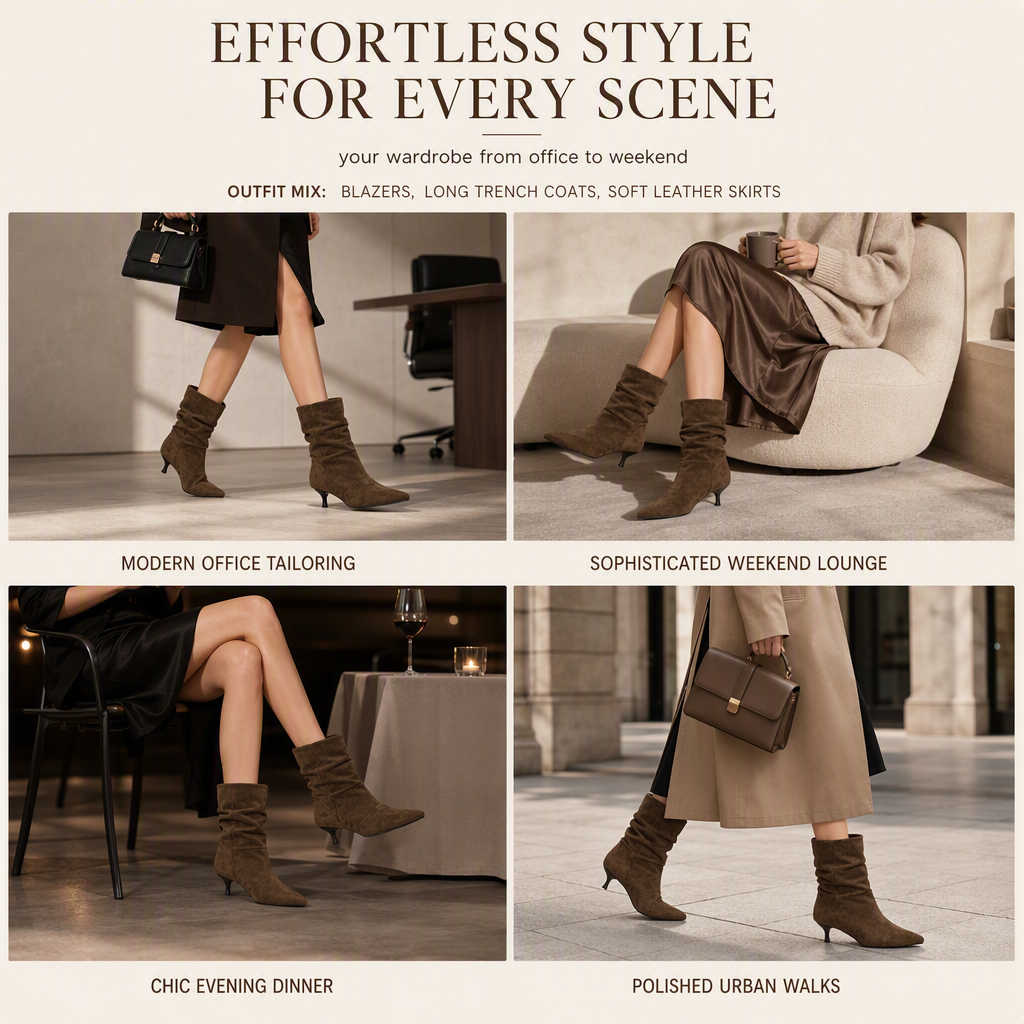 Women's Pointed Toe Stiletto Heel Ankle Boots