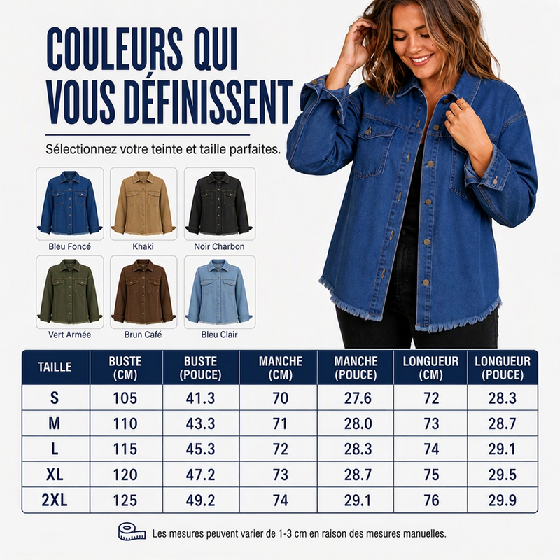 👚 50% OFF NOW! 💙 Women's Raw Edge Ripped Denim Jacket – Street Fashion, Multiple Pockets & Easy to Pair ✨