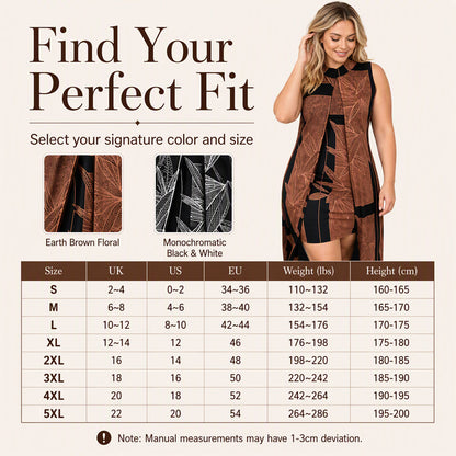 Women's Chic Sleeveless Faux 2-Piece Dress