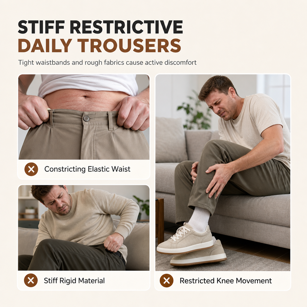 Men's Casual Corduroy Wide Leg Pants with Elastic Drawstring Waist Relaxed Fit Loose Trousers