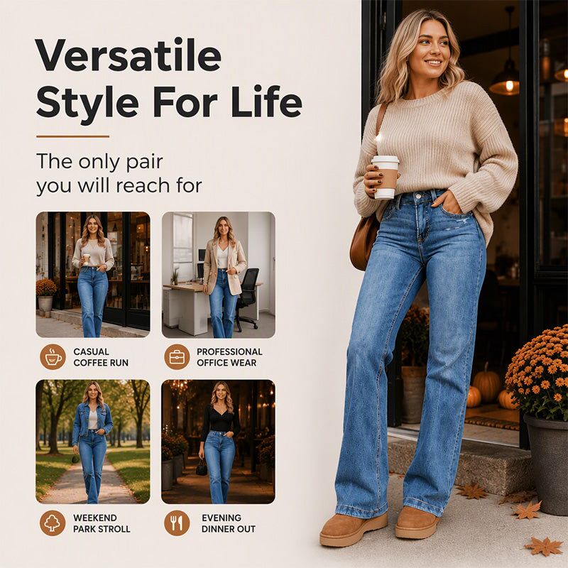 👖 Women's Casual Stretchy High-Waisted Jeans✨