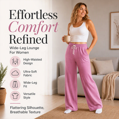 Women's Casual High-Waisted Wide-Leg Sweatpants