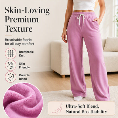 Women's Casual High-Waisted Wide-Leg Sweatpants