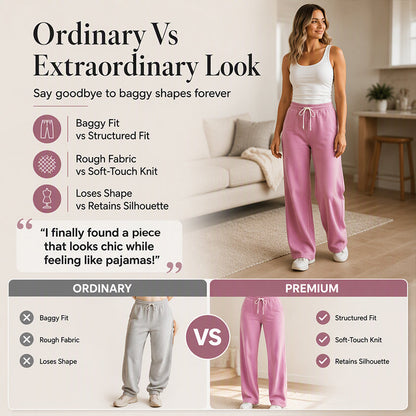 Women's Casual High-Waisted Wide-Leg Sweatpants