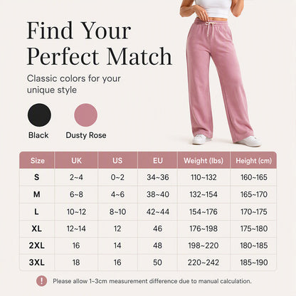 Women's Casual High-Waisted Wide-Leg Sweatpants