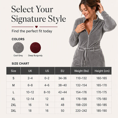Women's Chic Stand Collar Velvet Jumpsuit