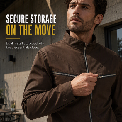 Men's Casual Stand Collar Bomber Jacket