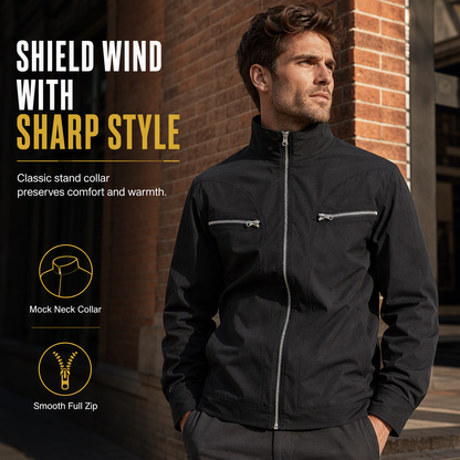 Men's Casual Stand Collar Bomber Jacket