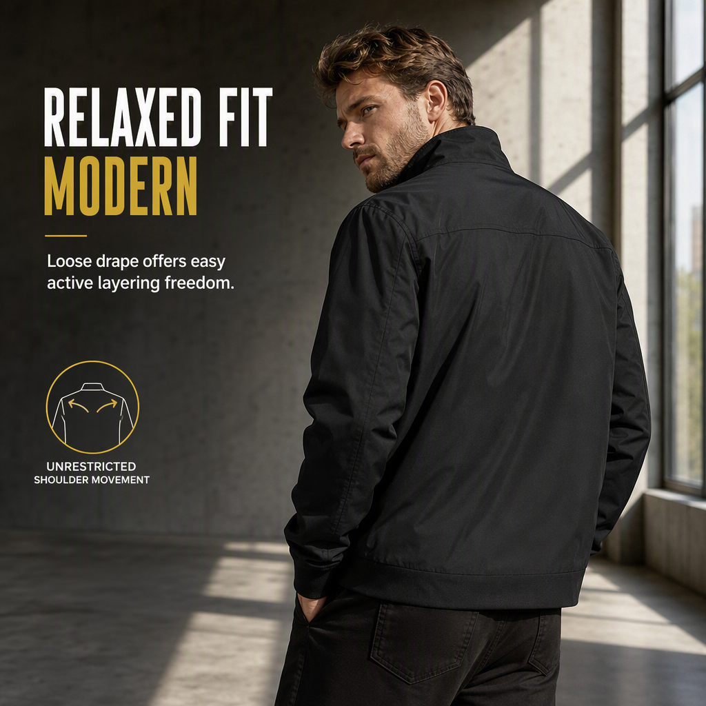 Men's Casual Stand Collar Bomber Jacket