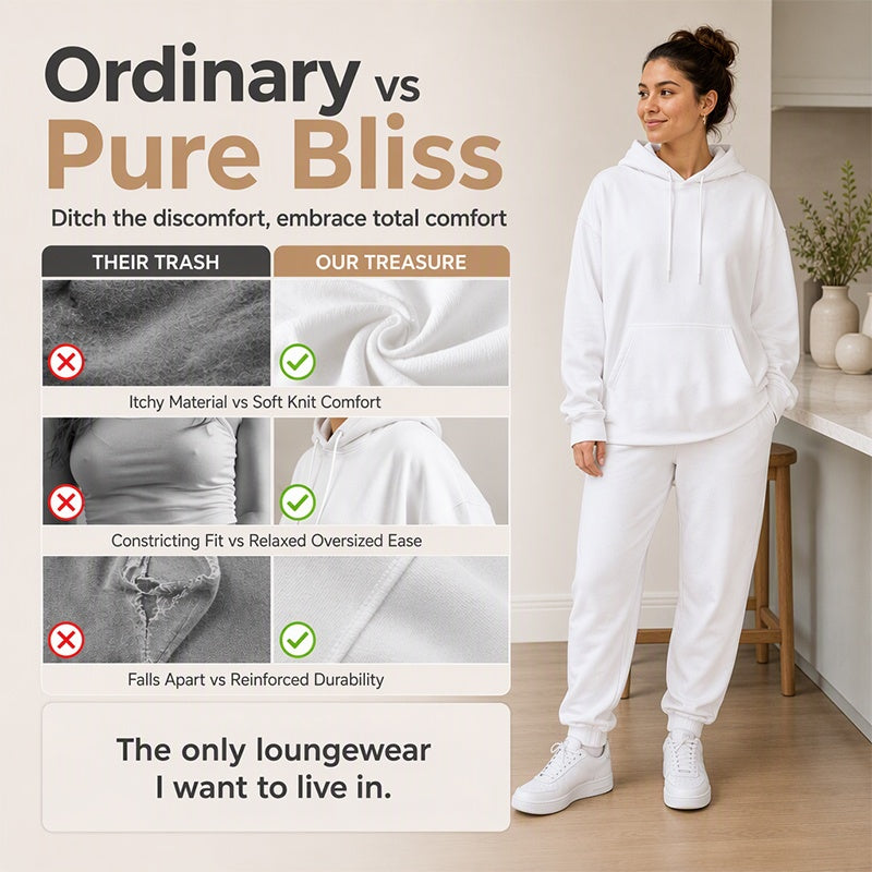 Women's Cozy Hoodie & Jogger Pants 2-Piece Set