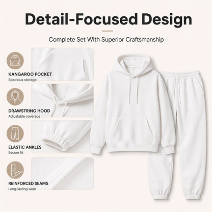 Women's Cozy Hoodie & Jogger Pants 2-Piece Set