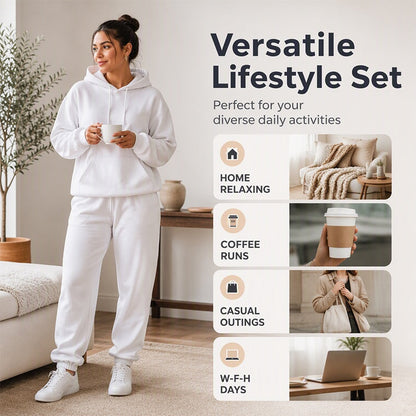 Women's Cozy Hoodie & Jogger Pants 2-Piece Set