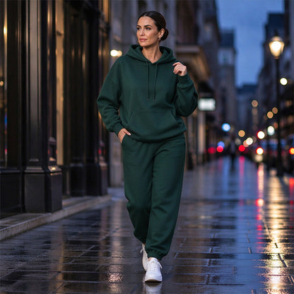 Women's Cozy Hoodie & Jogger Pants 2-Piece Set