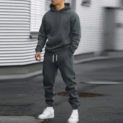 Men's Casual Hoodie & Sweatpants 2-Piece Set