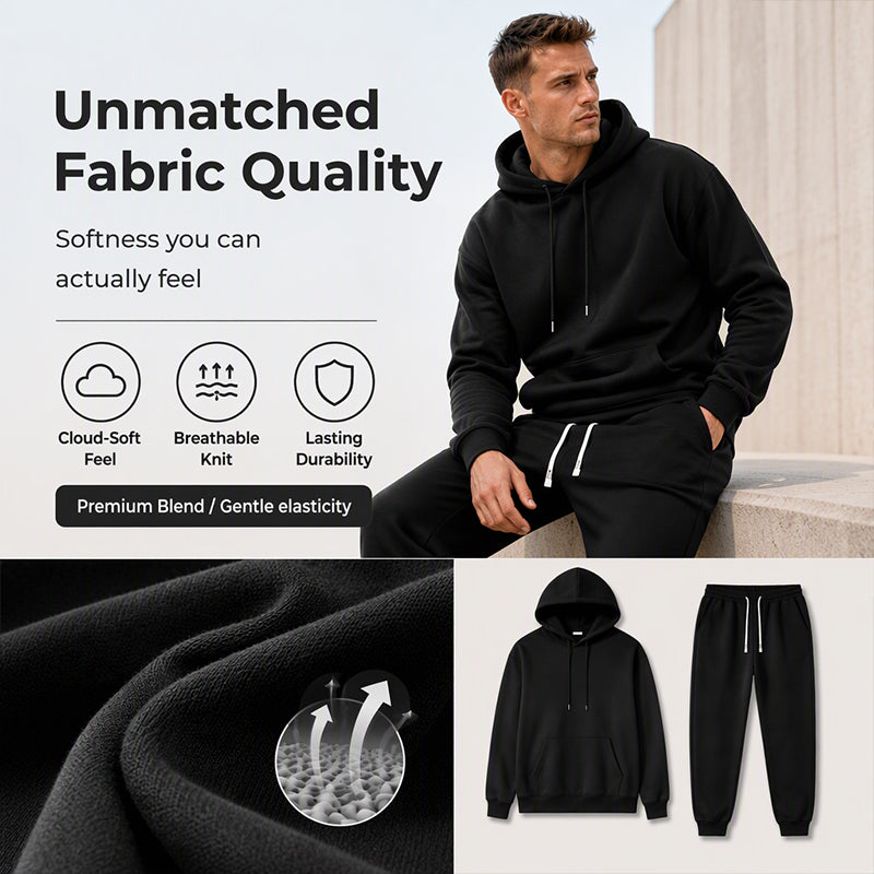 Men's Casual Hoodie & Sweatpants 2-Piece Set