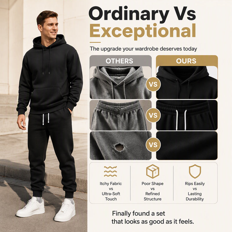 Men's Casual Hoodie & Sweatpants 2-Piece Set