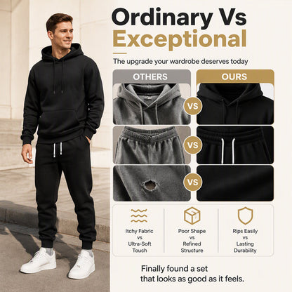 Men's Casual Hoodie & Sweatpants 2-Piece Set