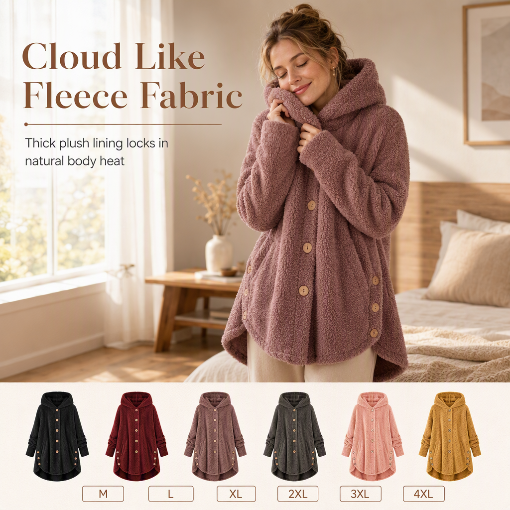 🌸Hot Sale🧥 Women's Plus Size Fleece Hooded Coat – M-4XL & Six Colors | Comfortable & Long-Lasting, Easy to Style ✨
