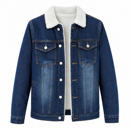 Men's Winter Warm Sherpa Lined Denim Jacket