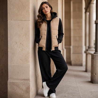 🌸Hot Sale 50% OFF💖Women's Color-Block Padded Hooded Jacket
