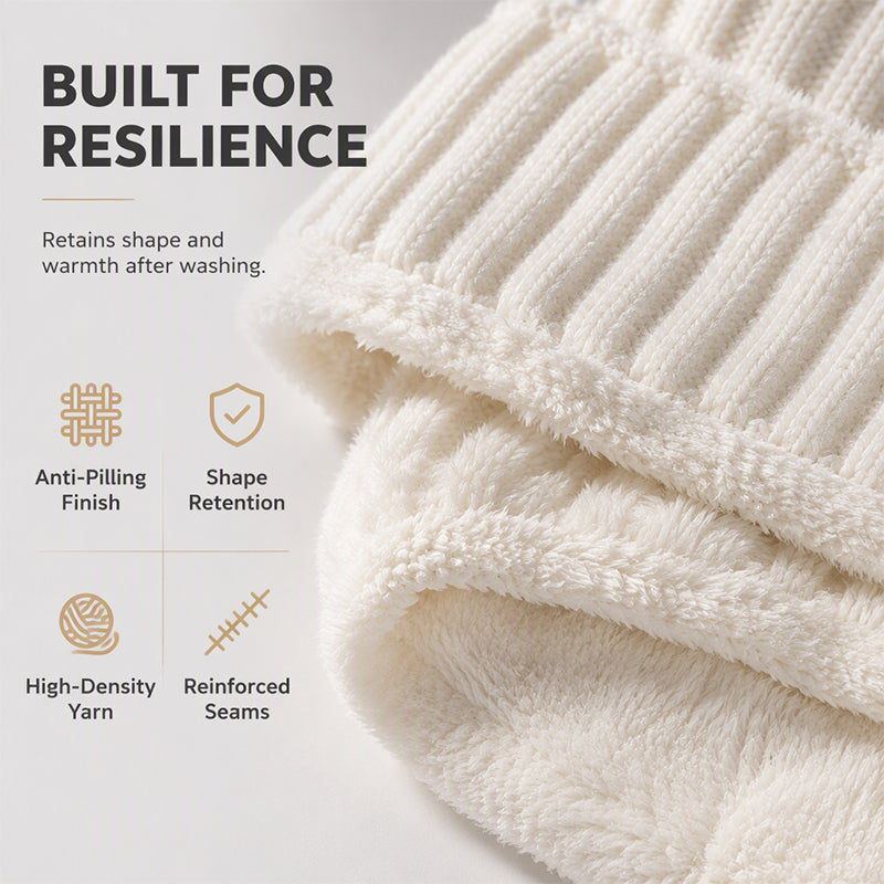 Stay Warm Without the Hassle — Women's One-Piece Knitted Winter Hat, Scarf & Face Cover with Cozy Full-Coverage Design for Cold Weather Comfort