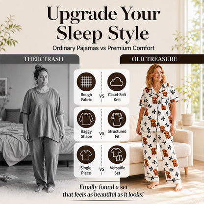 Women's Highland Cow Print 3-Piece Pajama Set 🐮 | Cozy Lounge & Sleepwear | Free Shipping 🚚✨