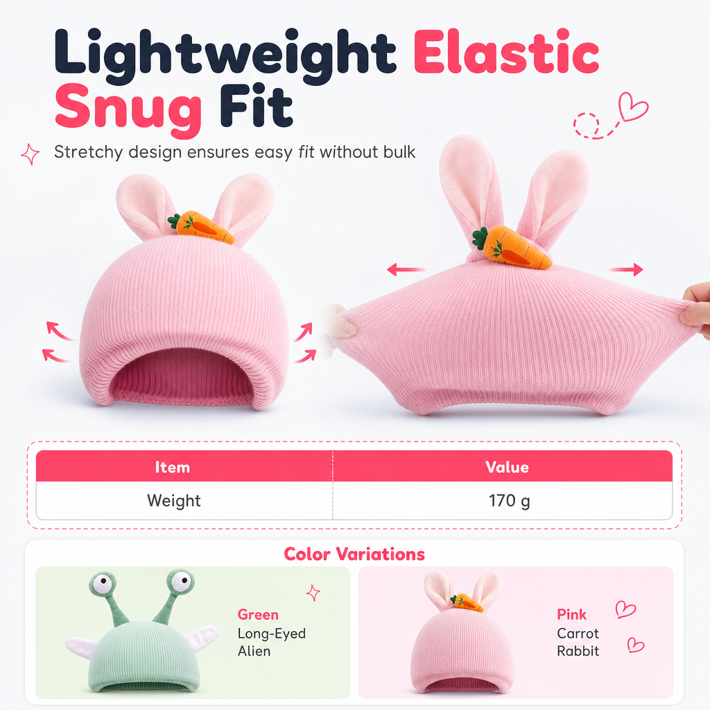 Cute Knitted Cartoon Helmet Cover