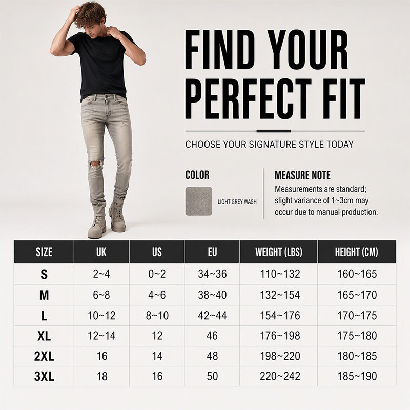 Men's Trendy Ripped Slim-Fit Jeans