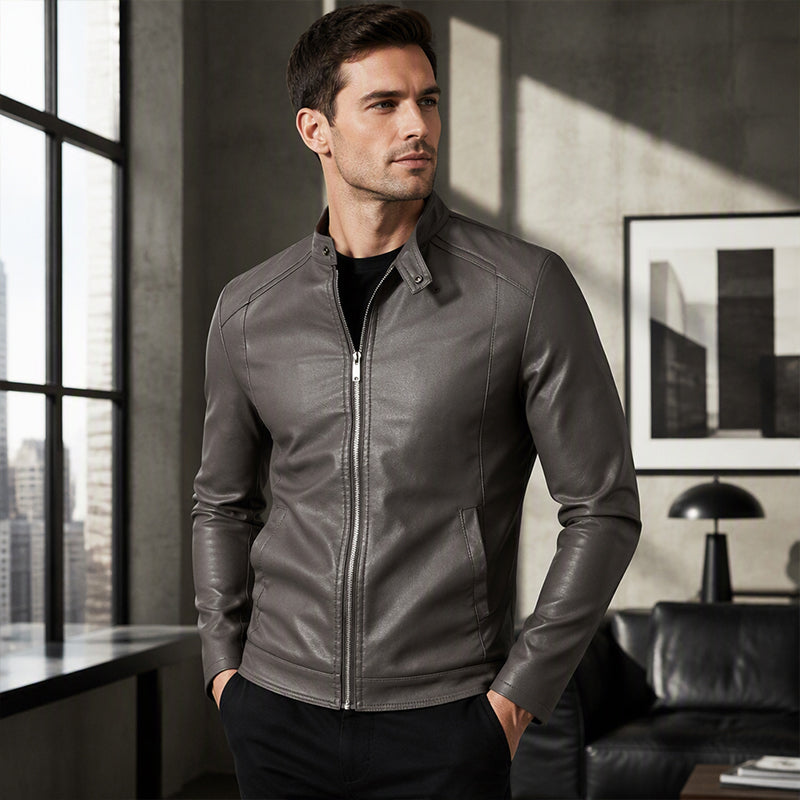 Warm Slim-Fit Biker Jacket 🏍️✨ – Stylish & Cozy Outerwear | Free Shipping 🚚
